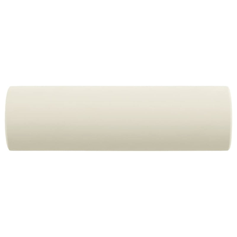 vidaXL 2 db krémszínű bársony díszpárna Ø15x50 cm