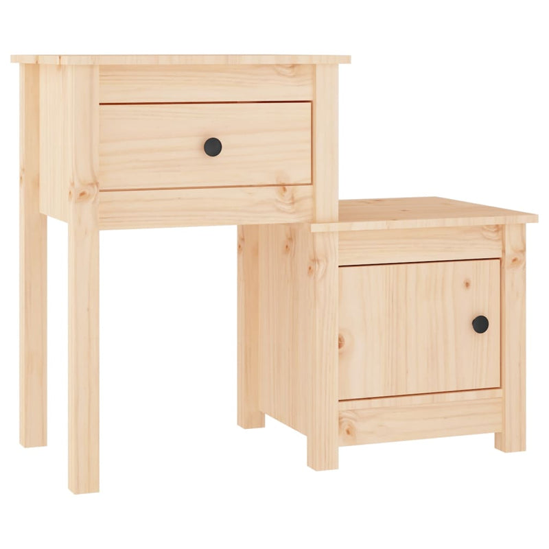 vidaXL tömör fenyőfa éjjeliszekrény 79,5 x 38 x 65,5 cm