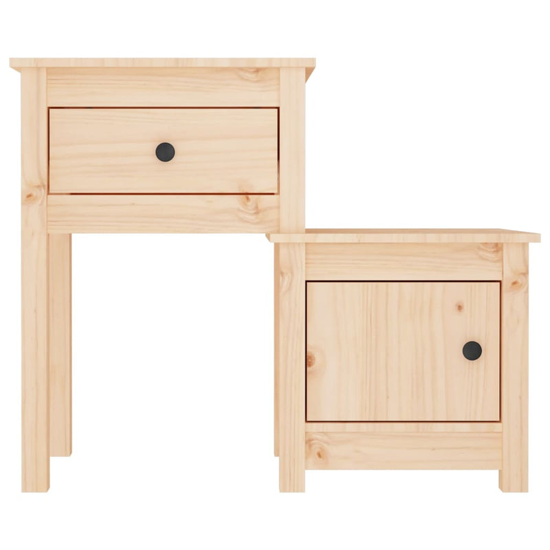 vidaXL tömör fenyőfa éjjeliszekrény 79,5 x 38 x 65,5 cm