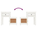 vidaXL fehér tömör fenyőfa éjjeliszekrény 79,5 x 38 x 65,5 cm