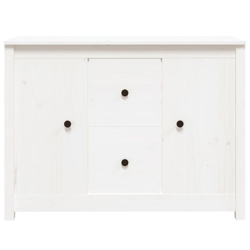 vidaXL fehér tömör fenyőfa tálalószekrény 100 x 35 x 74 cm