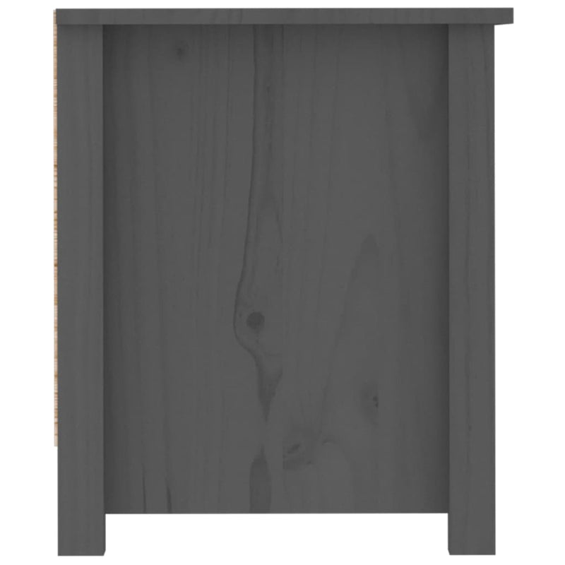 vidaXL szürke tömör fenyőfa cipősszekrény 110 x 38 x 45,5 cm
