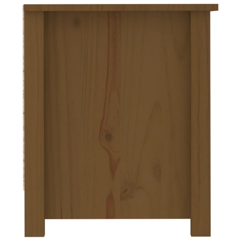 vidaXL mézbarna tömör fenyőfa cipősszekrény 110 x 38 x 45,5 cm