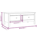 vidaXL mézbarna tömör fenyőfa dohányzóasztal 100 x 50 x 40 cm