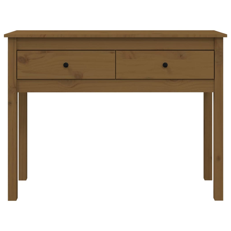 vidaXL mézbarna tömör fenyőfa tálalóasztal 100 x 35 x 75 cm