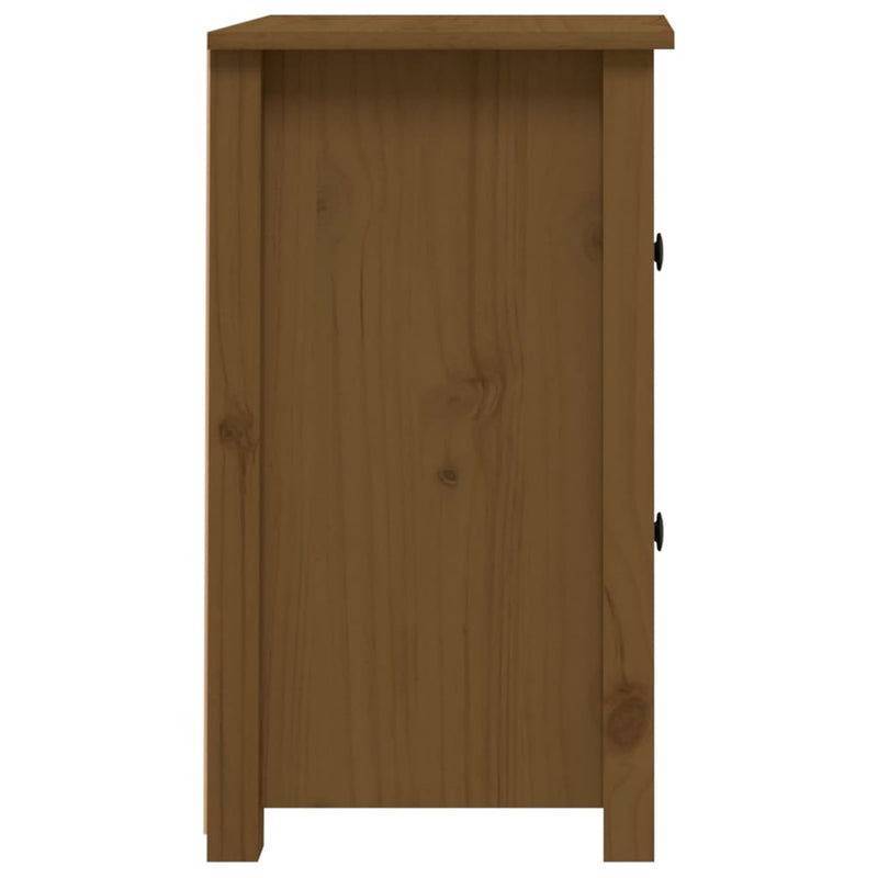 vidaXL mézbarna tömör fenyőfa éjjeliszekrény 40 x 35 x 61,5 cm