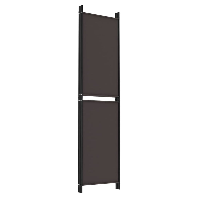vidaXL 6 paneles barna szövet paraván 300x200 cm