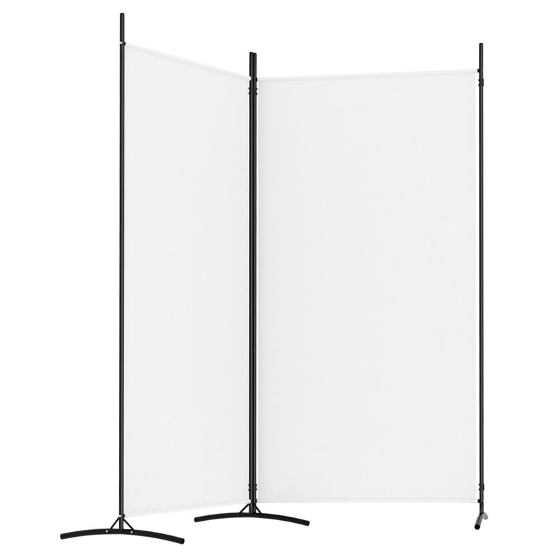vidaXL 2 paneles fehér szövet térelválasztó 175x180 cm