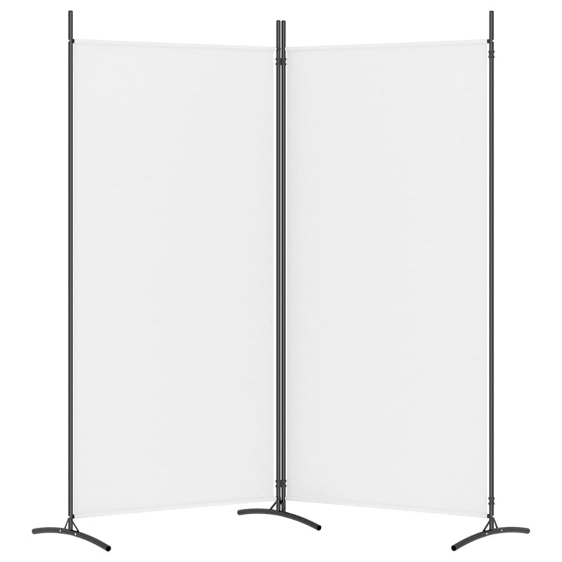 vidaXL 2 paneles fehér szövet térelválasztó 175x180 cm