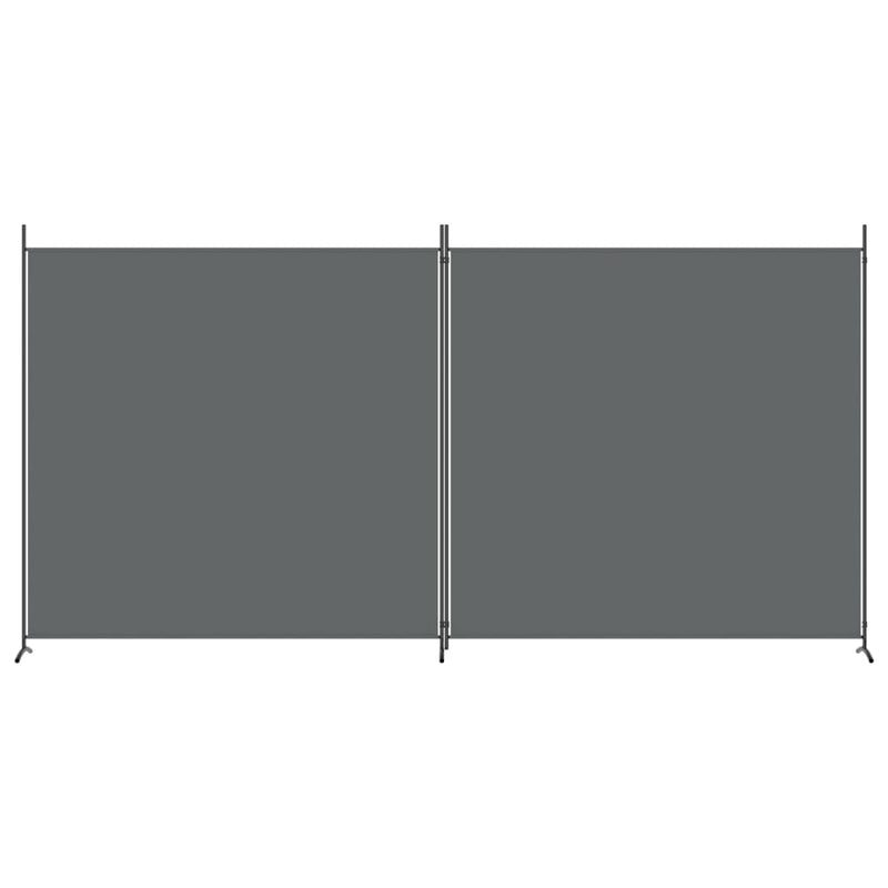 vidaXL 2 paneles antracitszürke szövet térelválasztó 348 x 180 cm