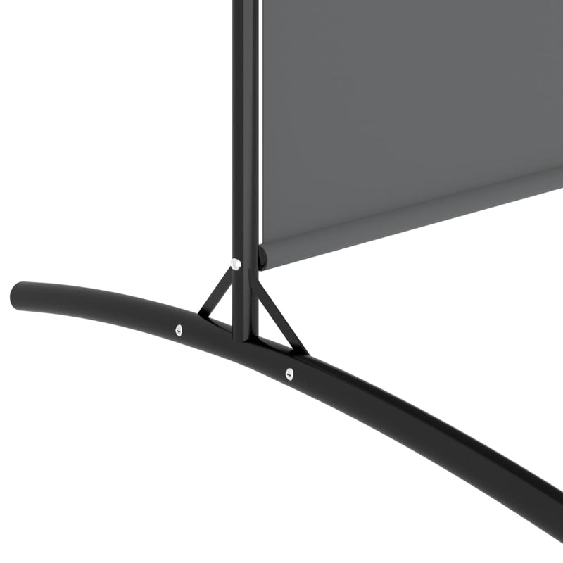 vidaXL 2 paneles antracitszürke szövet térelválasztó 348 x 180 cm