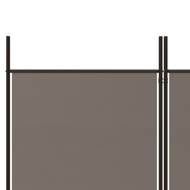 vidaXL 4 paneles antracitszürke szövet térelválasztó 698x180 cm