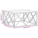 vidaXL rozsdamentes acél és újrahasznosított fa dohányzóasztal