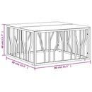 vidaXL ezüstszínű rozsdamentes acél és tömör fa dohányzóasztal