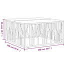 vidaXL aranyszínű rozsdamentes acél és tömör fa dohányzóasztal