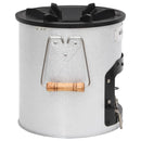 vidaXL ezüstszínű acél fatüzelésű kempingtűzhely 45 x 25 x 26 cm