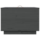 vidaXL 3 db szürke tömör fenyőfa tárolódoboz fedéllel