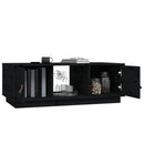 vidaXL fekete tömör fenyőfa dohányzóasztal 100 x 100 x 40 cm