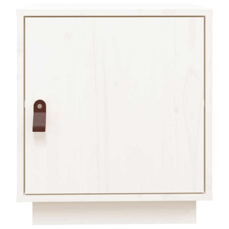 vidaXL 2 db fehér tömör fenyőfa éjjeliszekrény 40 x 34 x 45 cm
