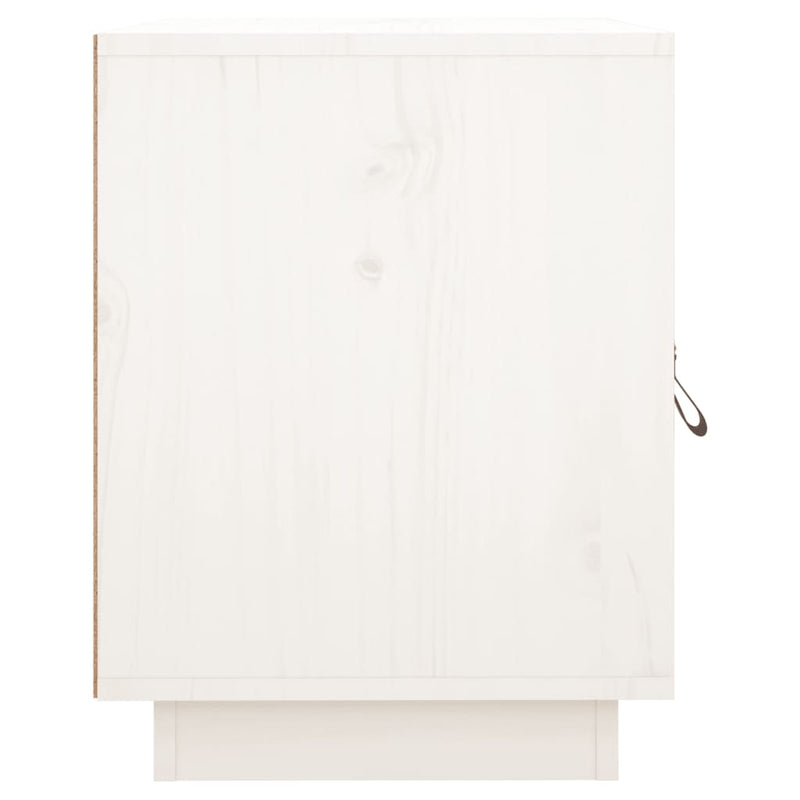 vidaXL 2 db fehér tömör fenyőfa éjjeliszekrény 40 x 34 x 45 cm