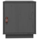 vidaXL szürke tömör fenyőfa éjjeliszekrény 40 x 34 x 45 cm