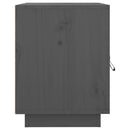 vidaXL szürke tömör fenyőfa éjjeliszekrény 40 x 34 x 45 cm