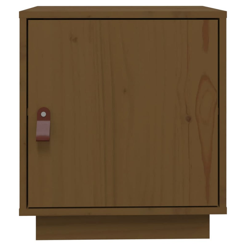 vidaXL 2 db mézbarna tömör fenyőfa éjjeliszekrény 40 x 34 x 45 cm