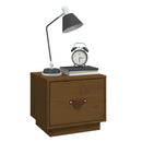 vidaXL 2 db mézbarna tömör fenyőfa éjjeliszekrény 40 x 34 x 35 cm