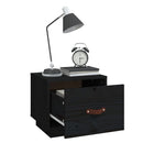 vidaXL fekete tömör fenyőfa éjjeliszekrény 40 x 34 x 35 cm