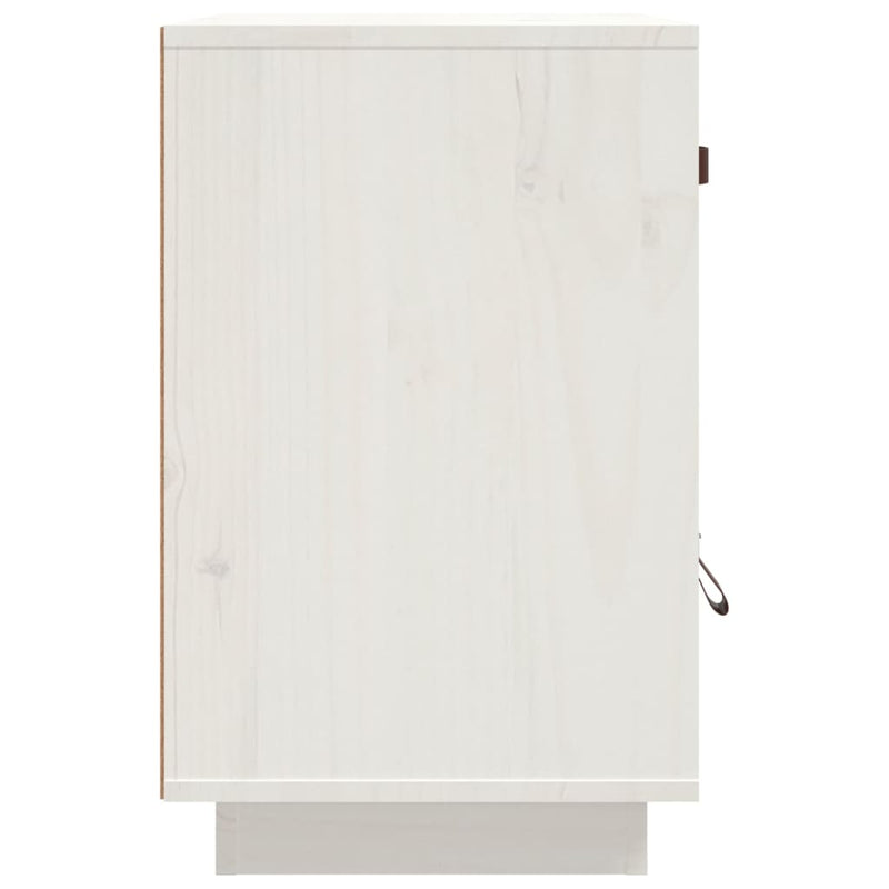 vidaXL 2 db fehér tömör fenyőfa éjjeliszekrény 40 x 34 x 55 cm