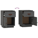 vidaXL szürke tömör fenyőfa éjjeliszekrény 40 x 34 x 55 cm