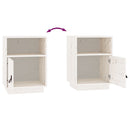 vidaXL fehér tömör fenyőfa éjjeliszekrény 40 x 34 x 55 cm