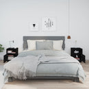 vidaXL 2 db fekete tömör fenyőfa éjjeliszekrény 40 x 34 x 55 cm