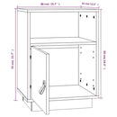 vidaXL 2 db fekete tömör fenyőfa éjjeliszekrény 40 x 34 x 55 cm