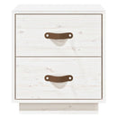 vidaXL 2 db fehér tömör fenyőfa éjjeliszekrény 40 x 34 x 45 cm