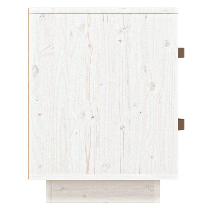 vidaXL 2 db fehér tömör fenyőfa éjjeliszekrény 40 x 34 x 45 cm
