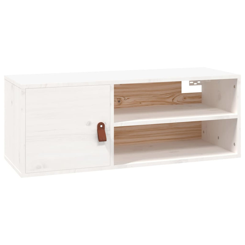 vidaXL fehér tömör fenyőfa faliszekrény 80 x 30 x 30 cm