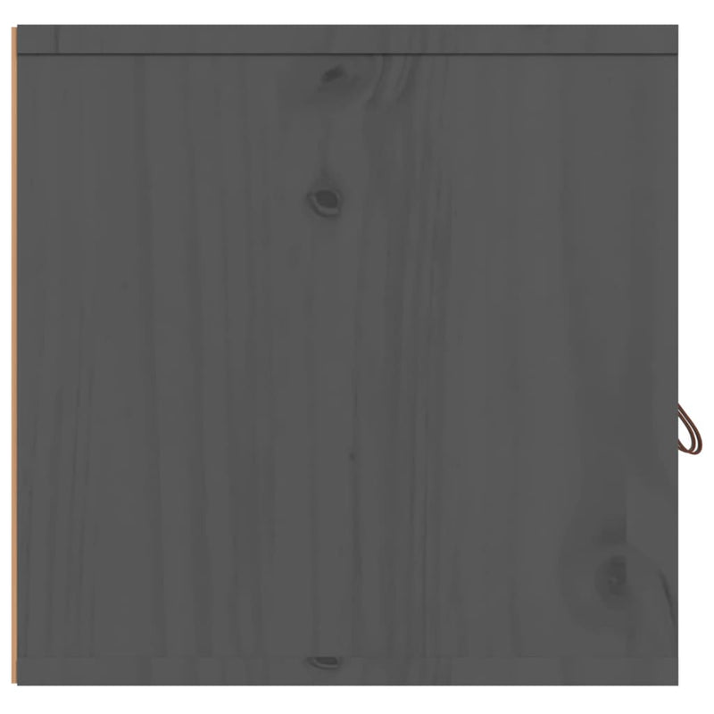 vidaXL 2 db szürke tömör fenyőfa faliszekrény 80 x 30 x 30 cm