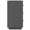 vidaXL szürke tömör fenyőfa tálalószekrény 80 x 40 x 75 cm