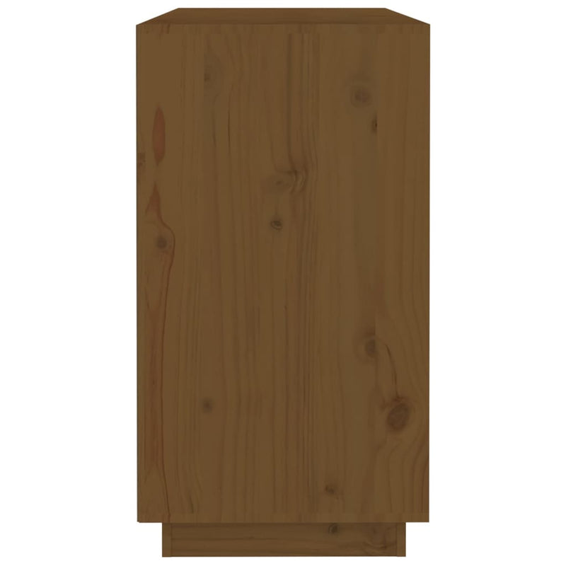 vidaXL mézbarna tömör fenyőfa tálalószekrény 100 x 40 x 75 cm