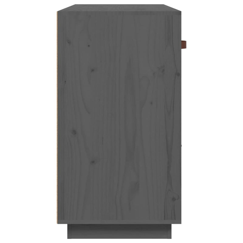 vidaXL szürke tömör fenyőfa tálalószekrény 100 x 40 x 75 cm