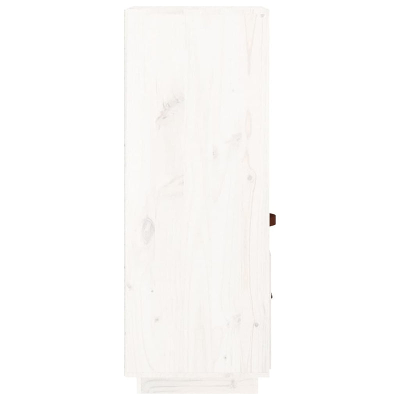 vidaXL fehér tömör fenyőfa magasszekrény 34 x 40 x 108,5 cm