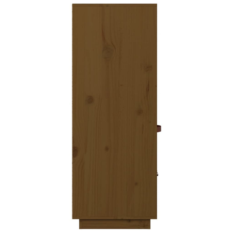 vidaXL mézbarna tömör fenyőfa magasszekrény 67 x 40 x 108,5 cm
