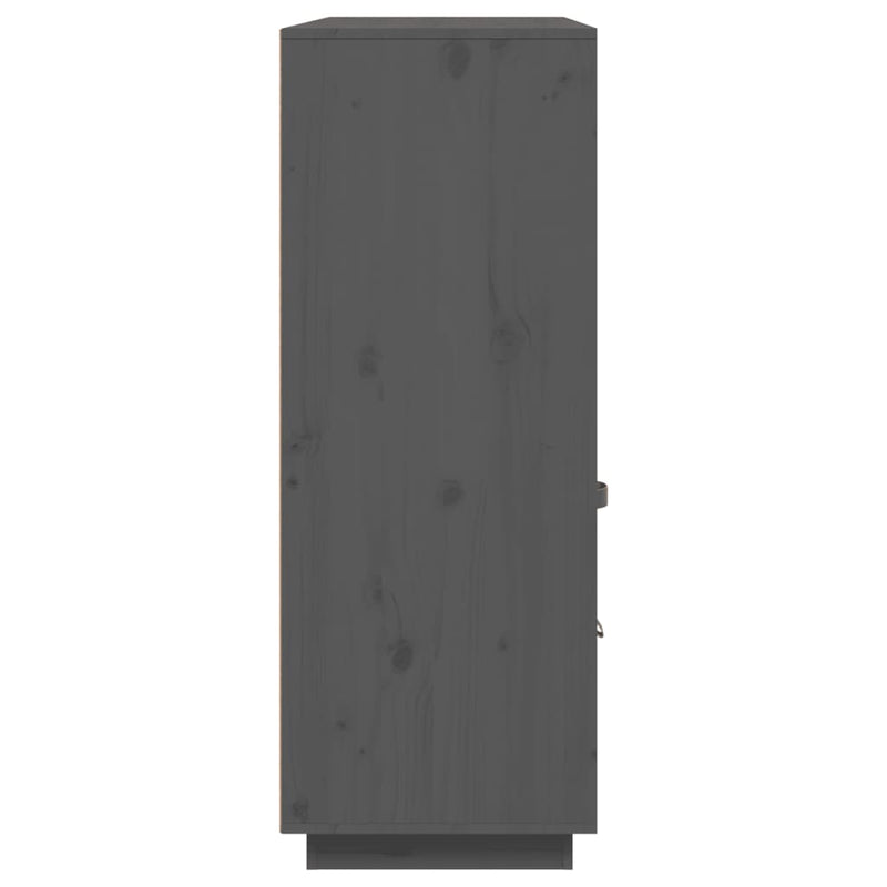vidaXL szürke tömör fenyőfa magasszekrény 100 x 40 x 108,5 cm