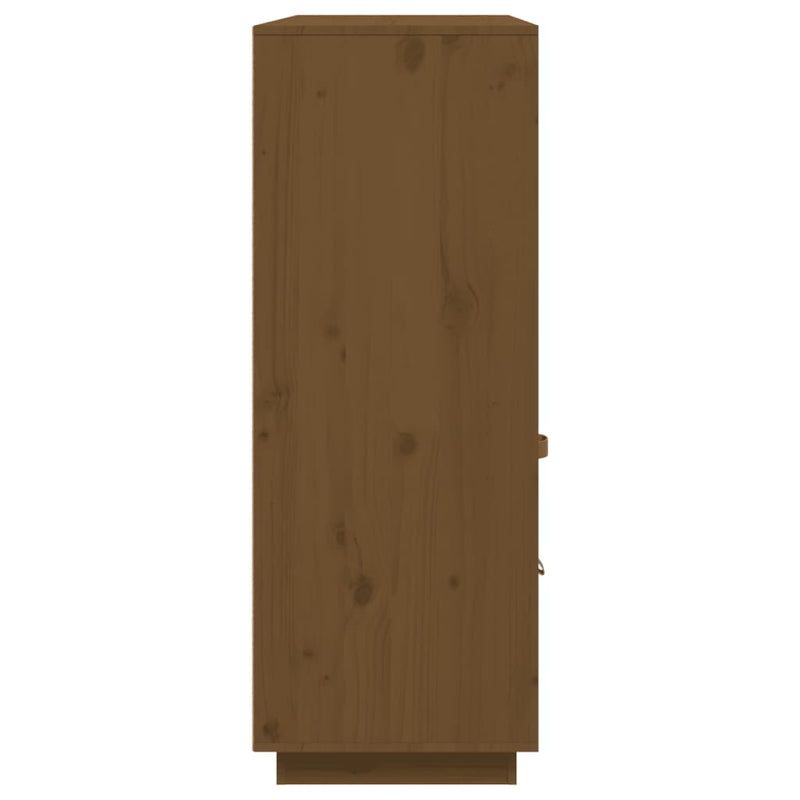 vidaXL mézbarna tömör fenyőfa magasszekrény 100 x 40 x 108,5 cm