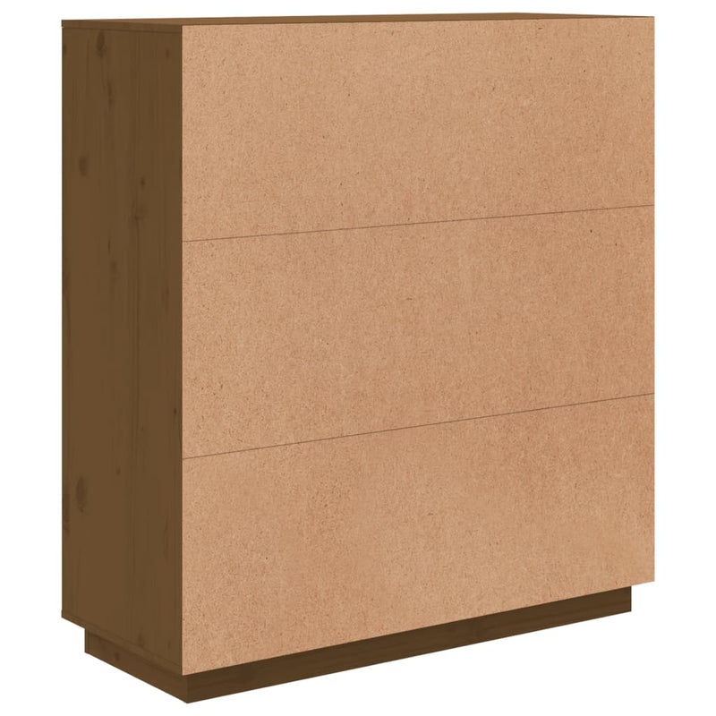 vidaXL mézbarna tömör fenyőfa magasszekrény 100 x 40 x 108,5 cm