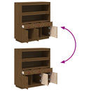 vidaXL mézbarna tömör fenyőfa magasszekrény 100 x 40 x 108,5 cm