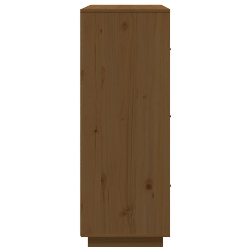 vidaXL mézbarna tömör fenyőfa magasszekrény 67 x 40 x 108,5 cm