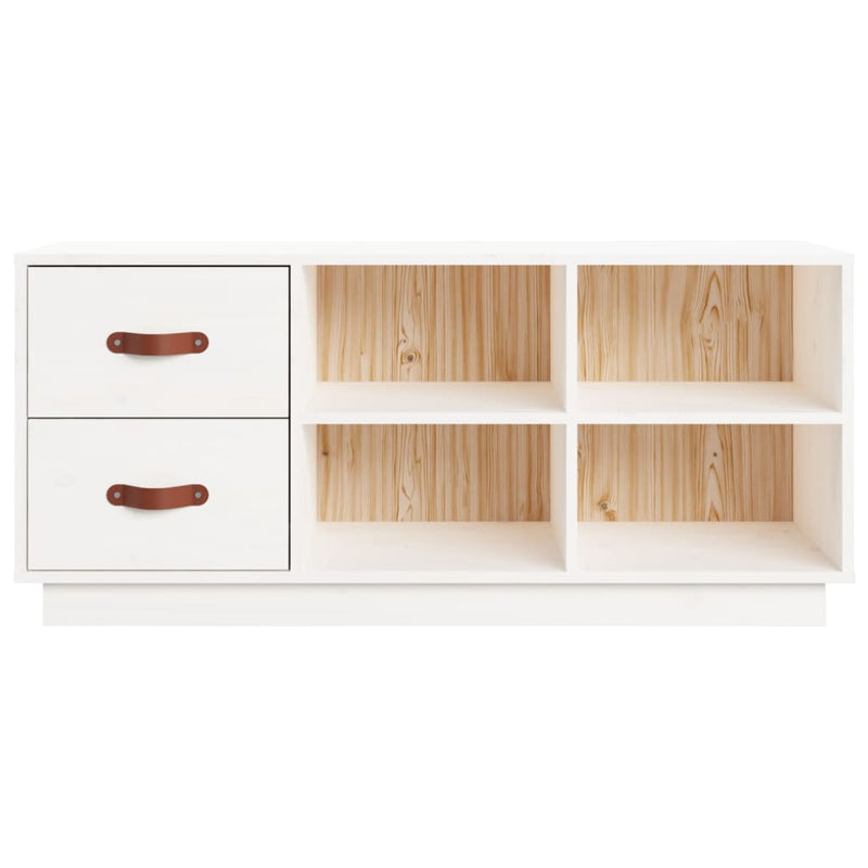 vidaXL fehér tömör fenyőfa cipőtároló pad 100 x 34 x 45 cm