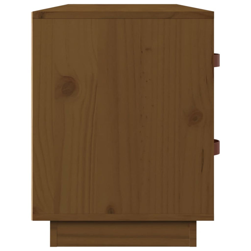 vidaXL mézbarna tömör fenyőfa cipőtároló pad 100 x 34 x 45 cm